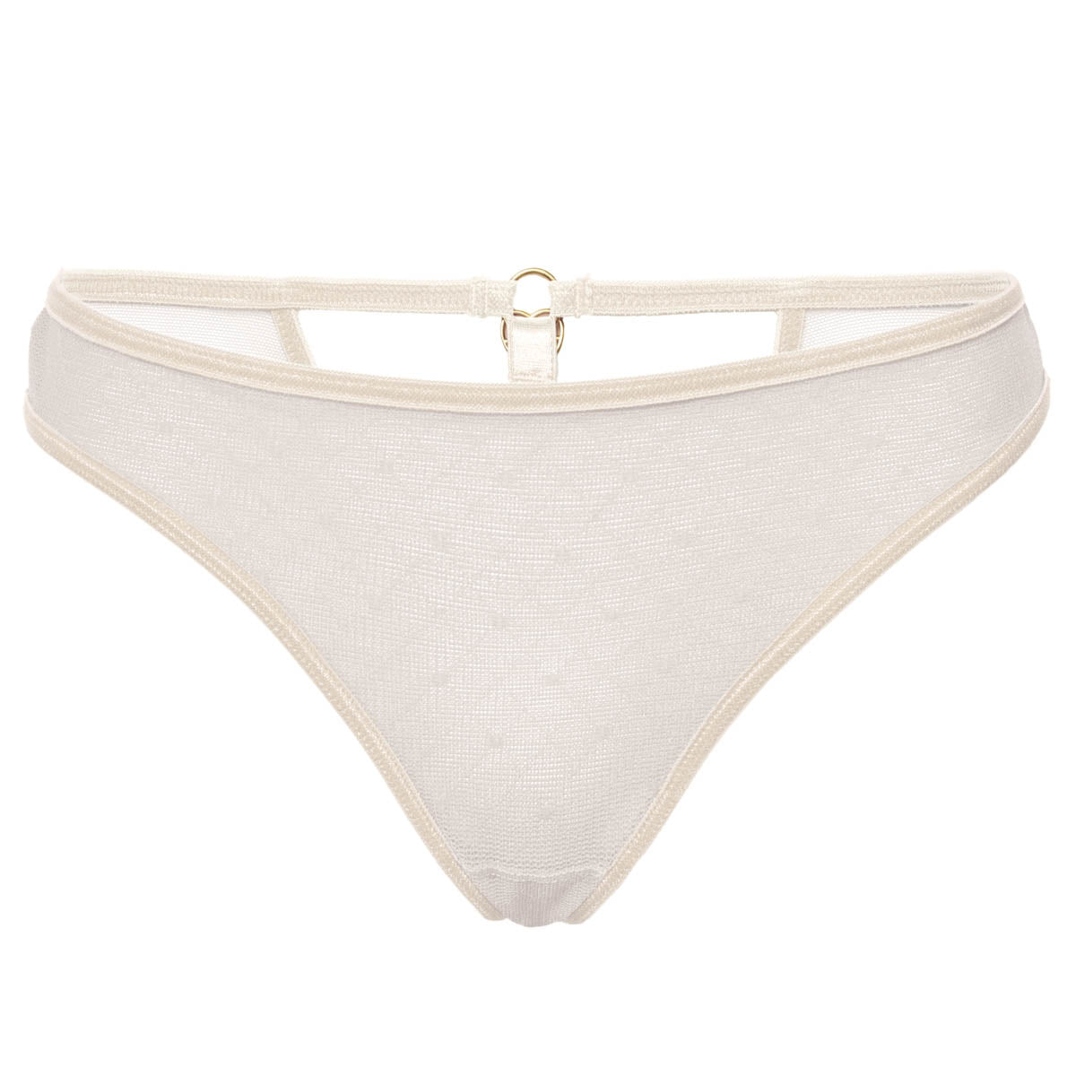 Hearts of Venus Keyhole Thong in Pearl