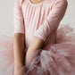 Vintage Pink 3/4 Tutu Leotard