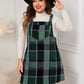Honey Plaid Wide Strap Overall Dress
