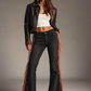 Texas Sun Bell Bottom Jean- Brown Fringe