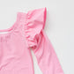 Bubblegum Pink L/S Flutter Sleeve Leotard