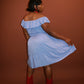 Ruffled Smocked Off-Shoulder Mini Dress