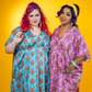 Monkey Business Maxi Caftan in Magenta Madness