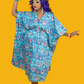 Brownstone Betties Midi Caftan in Peach & Aqua