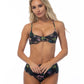 BLACK FLORAL UNDERWIRE BIKINI SET