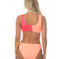 TEXTURED TWO TONE RING ACCENT BIKINI SET