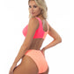 TEXTURED TWO TONE RING ACCENT BIKINI SET
