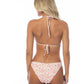 ORANGE FLORAL SMOKED TOP BIKINI SET
