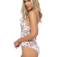 FLORAL UNDERWIRE LACE TIE BACK ONE PIECE