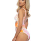TROPICAL RING ACCENT CUTOUT ONE PIECE SWIMSUIT