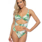 TROPICAL RING ACCENT CUTOUT ONE PIECE SWIMSUIT