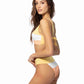 COLOR BLOCKING HALTER BIKINI SET