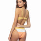 COLOR BLOCKING HALTER BIKINI SET