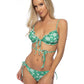 FLORAL RUFFLE TRIM TIED BIKINI