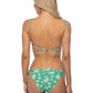 FLORAL RUFFLE TRIM TIED BIKINI