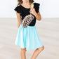 Black S/S Flutter Sleeve Leotard
