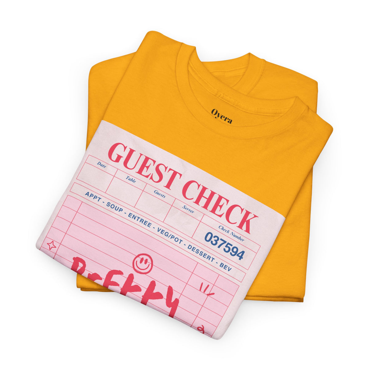 Pretty Curvy Girl Tee — Pink Guest Check Graphic Shirt