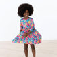 Feeling Floral 3/4 Sleeve Pocket Twirl Dress