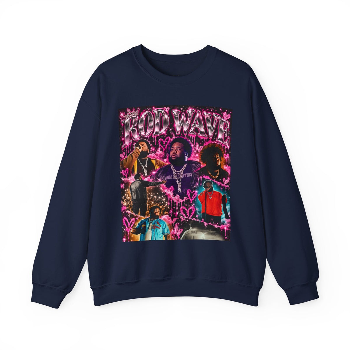 “Rod Wave” Pink Crewneck Sweatshirt