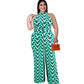 Casual Sleeveless Geometric Jumpsuit