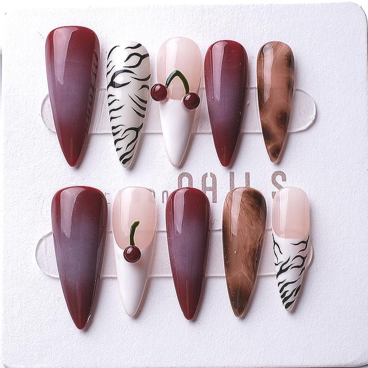 Handmade Nail Wear Nail Art Reusable Press on Nails