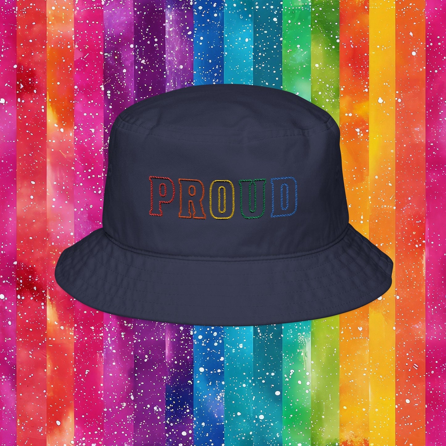 Rainbow Proud LGBTQ+ Pride Embroidered Bucket Hat