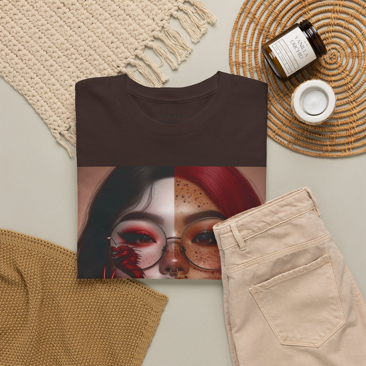 Surreal Split Face Art T-Shirt