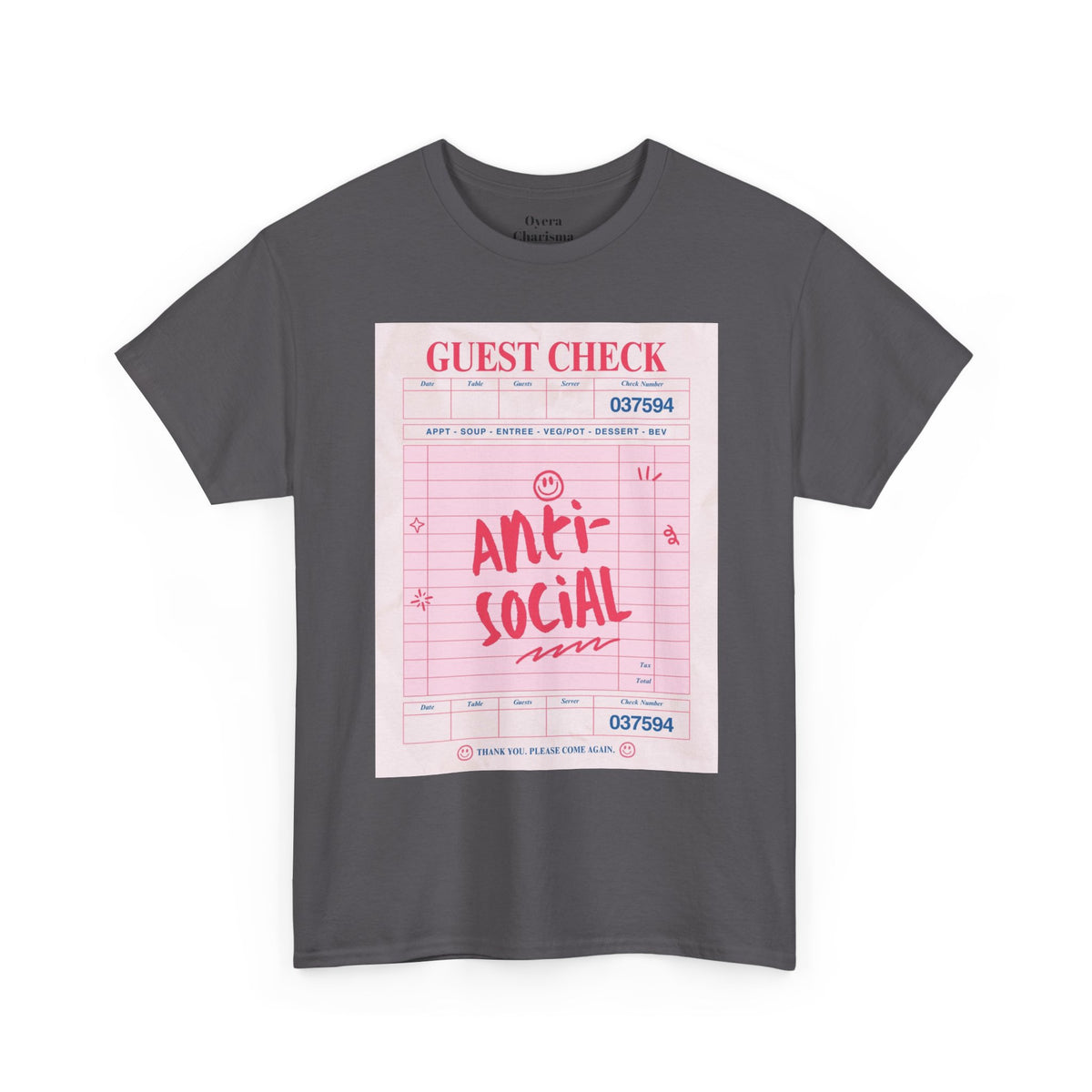 Anti-Social Guest Check T-Shirt
