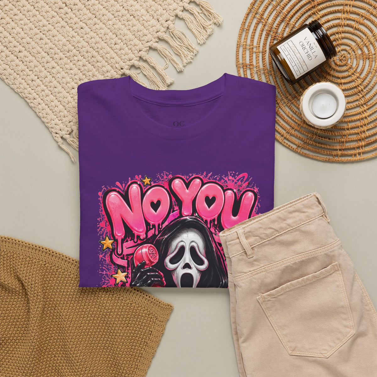 “No You Hang Up” Ghost Face Graphic Tee