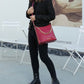 “Maxine” Faux Crocodile-Embossed Shoulder Bag