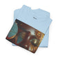 Butterfly Sunface T‑Shirt — Surreal Portrait Art Tee