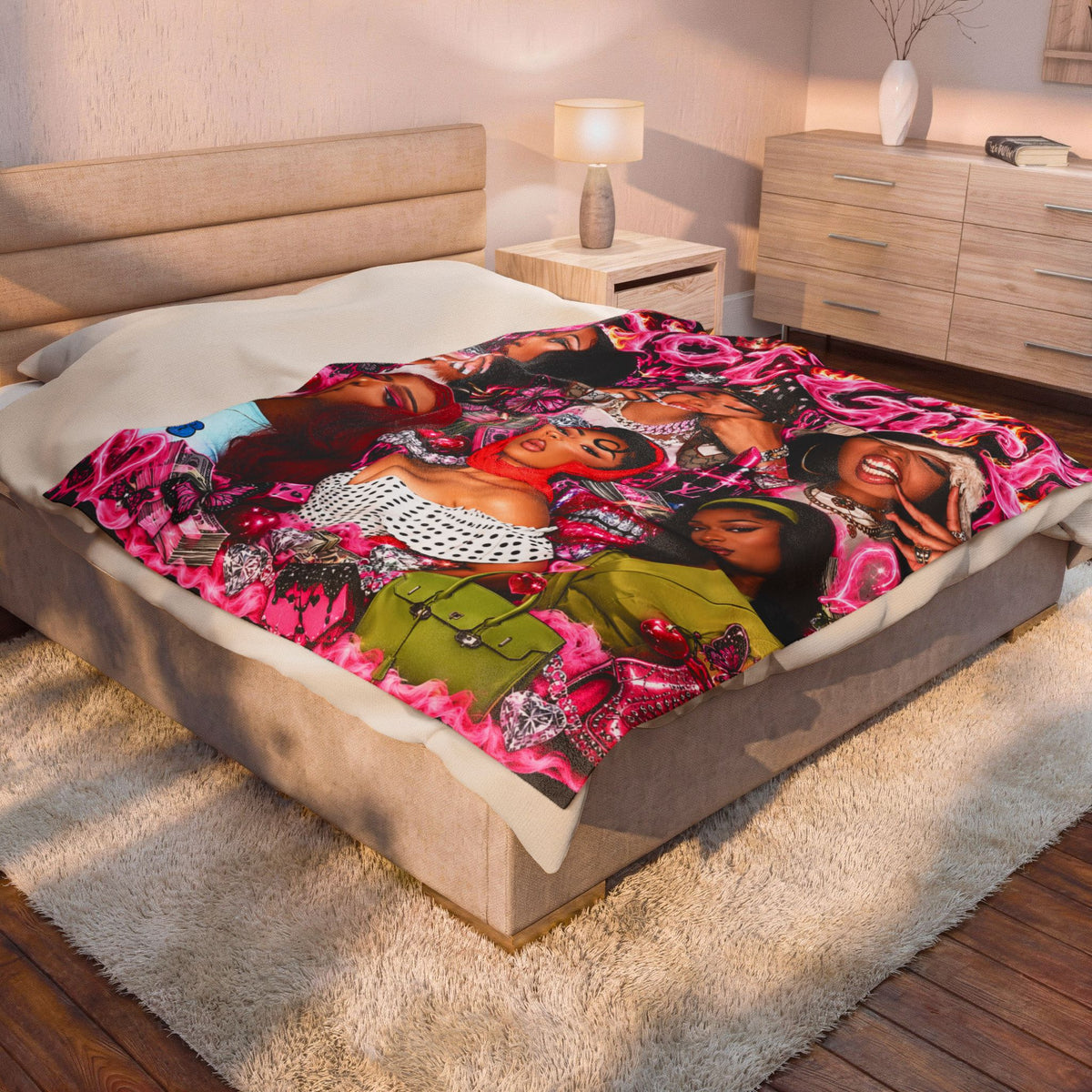 “Hot Girl Megan” Velveteen Plush Blanket