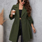 Honey Lapel Collar Roll-Tab Sleeve Trench Coat