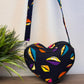 Asya Kente Heart Shaped Crossbody Bag