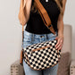 Kaylee Mixed Media Double Zip Crossbody Sling Bag