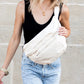 London Oversized Canvas Crescent Sling
