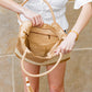 Valeria Two-Tone Straw Tote