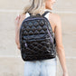 Jade Metallic Puffer Backpack
