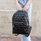 Jade Metallic Puffer Backpack