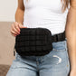 Evyn Quilted Puffer Sling Crossbody Belt Bum Fanny Waist Bag