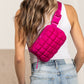 Evyn Quilted Puffer Sling Crossbody Belt Bum Fanny Waist Bag