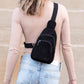 Ingrid Double Zip Corduroy Sling
