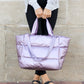 Metallic Puffer Tote