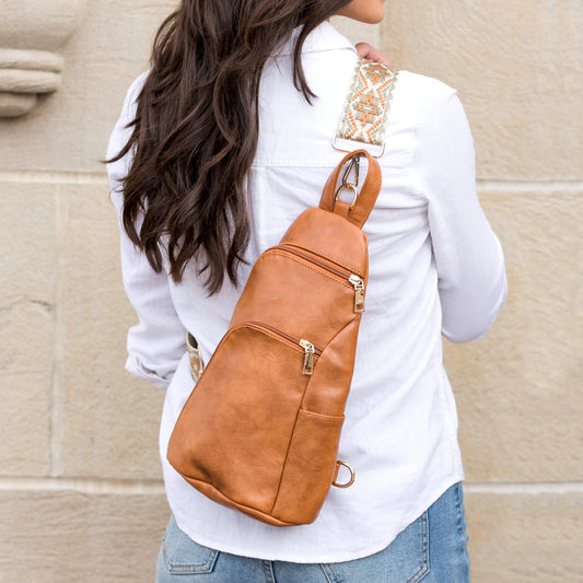 Evie Vegan Leather Crossbody Sling Bag