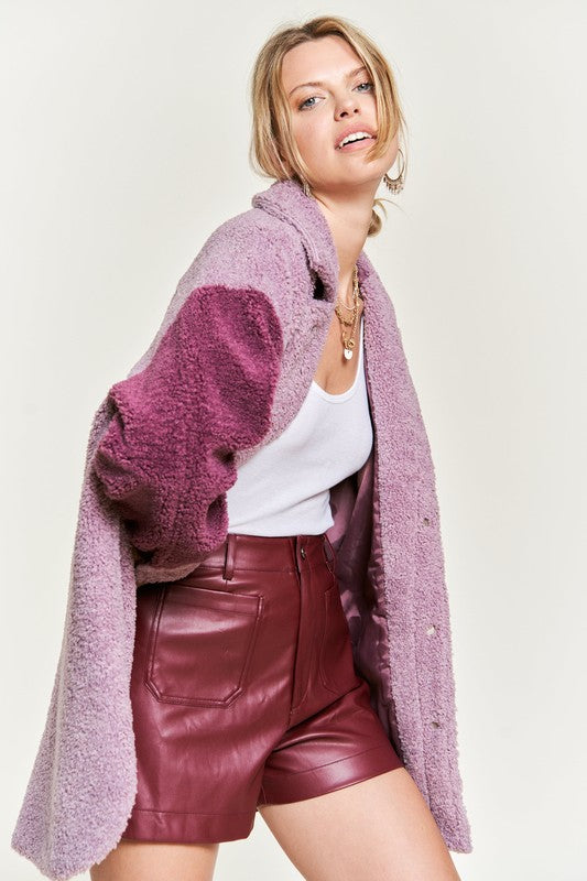 “Warm & Fuzzy Here” Sherpa Jacket
