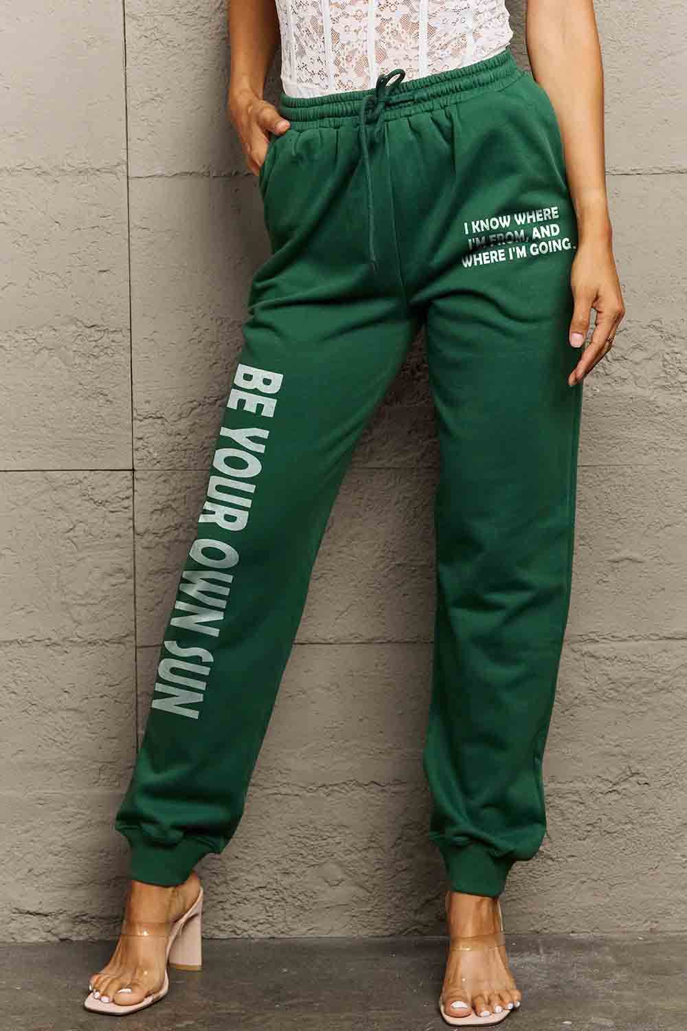 “BE YOUR OWN SUN” Graphic Sweatpants