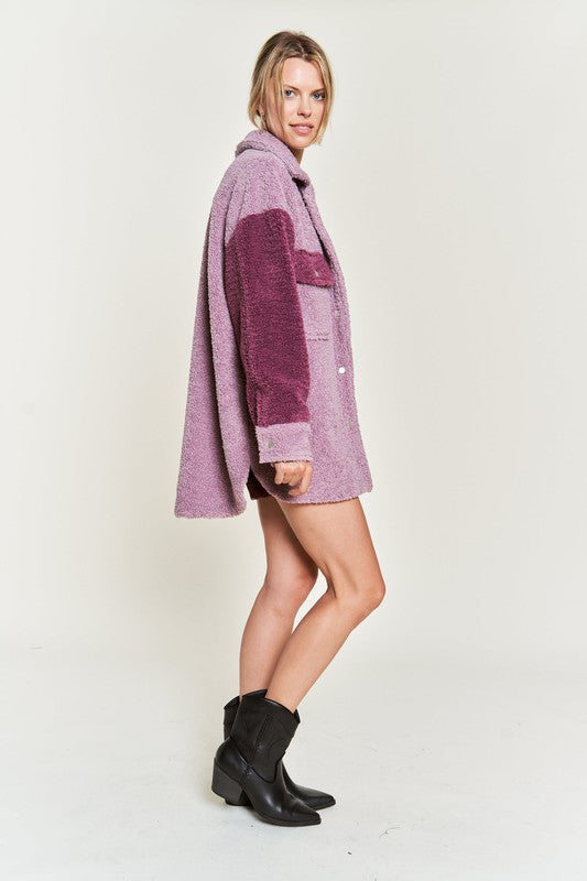 “Warm & Fuzzy Here” Sherpa Jacket