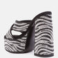Sinful High Platform Patterned Diamante Slides