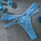 Blue Pearls Small Flower Lace Lingerie Set