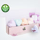Valentine's Bath Bombs with CBD -  5 Hearts Shaped with CBD - in a Gift Box (THC free)